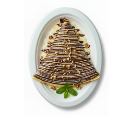 Сладкий блин с творогом и изюмом image